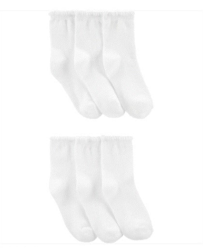 Set de 6 Calcetines Carters blancos borde orilla