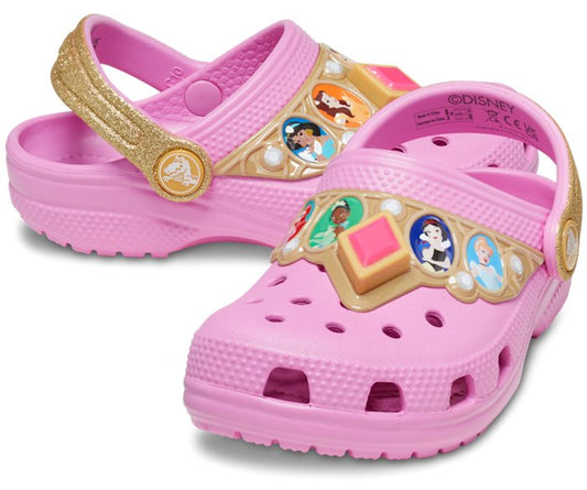 Crocs rosada princesa Disney niña luces