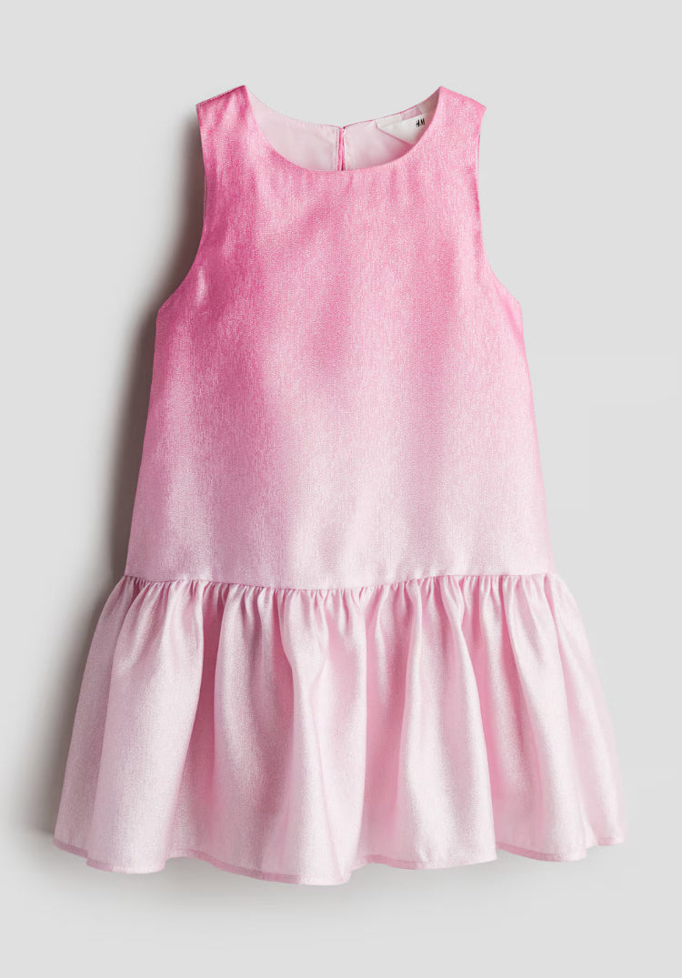 Vestido rosado glitler H&M niña