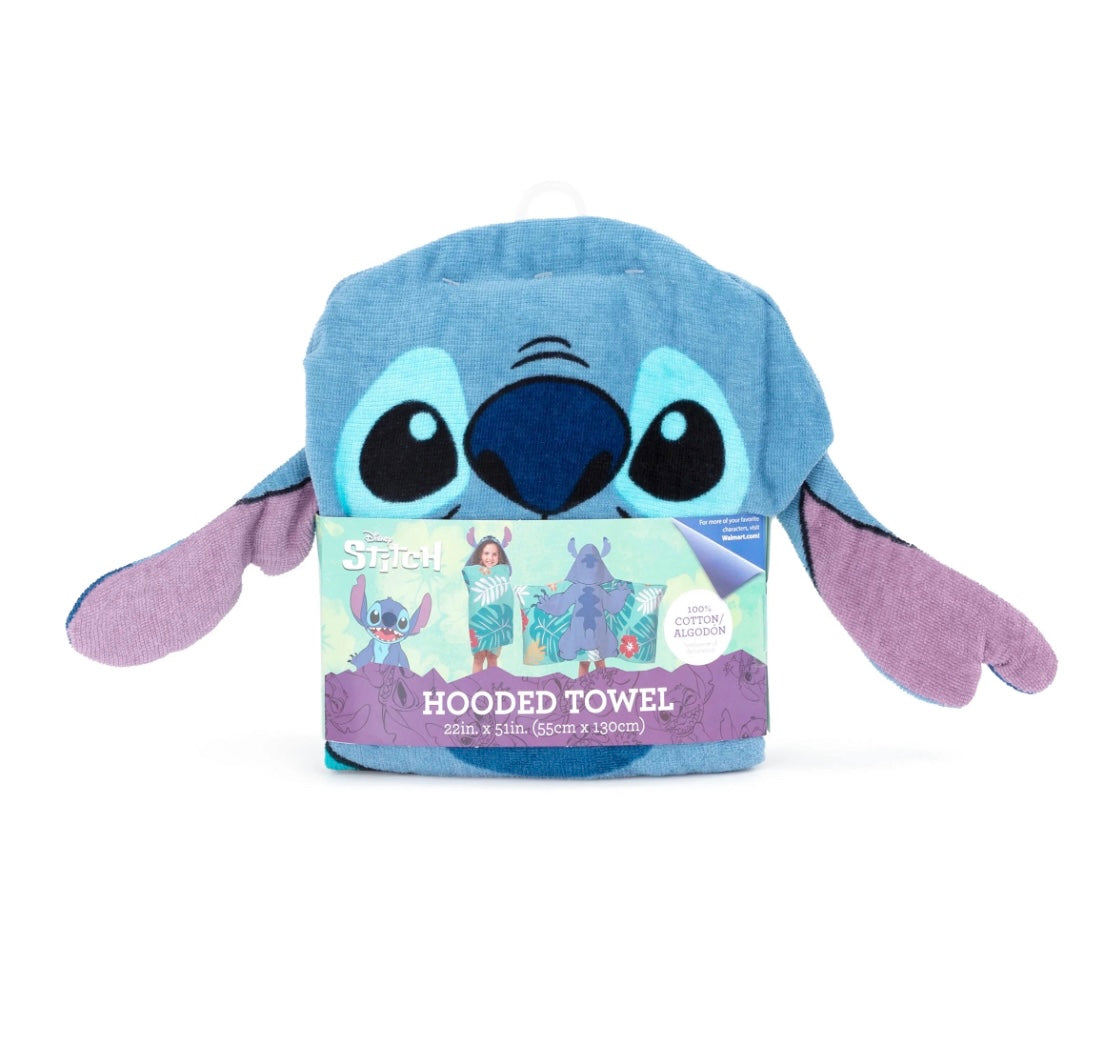 Toalla de baño Stitch con gorro