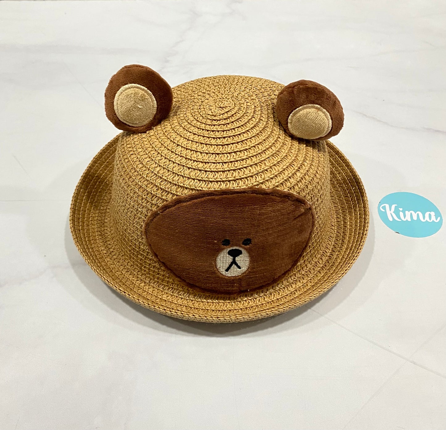 Sombrero café niña niña oso