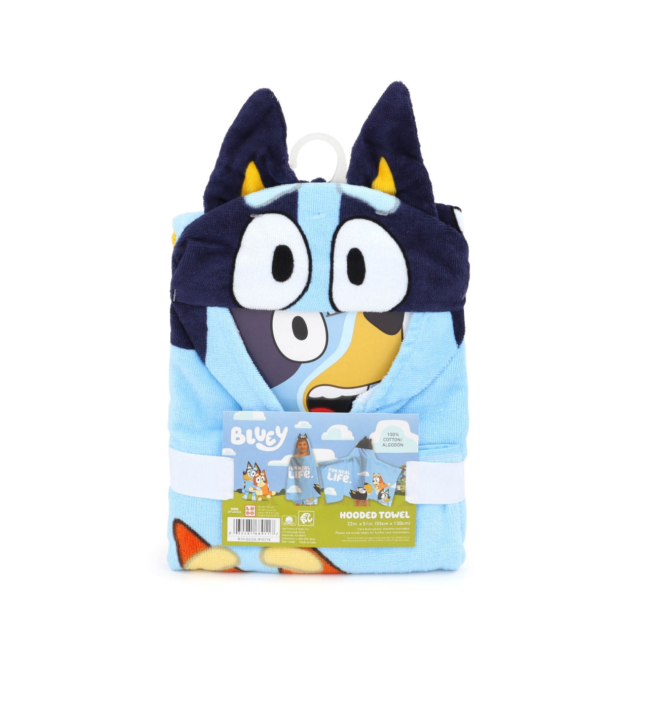 Toalla de baño Bluey con gorro