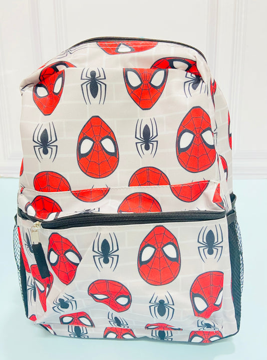 Mochila gris Spider man niño