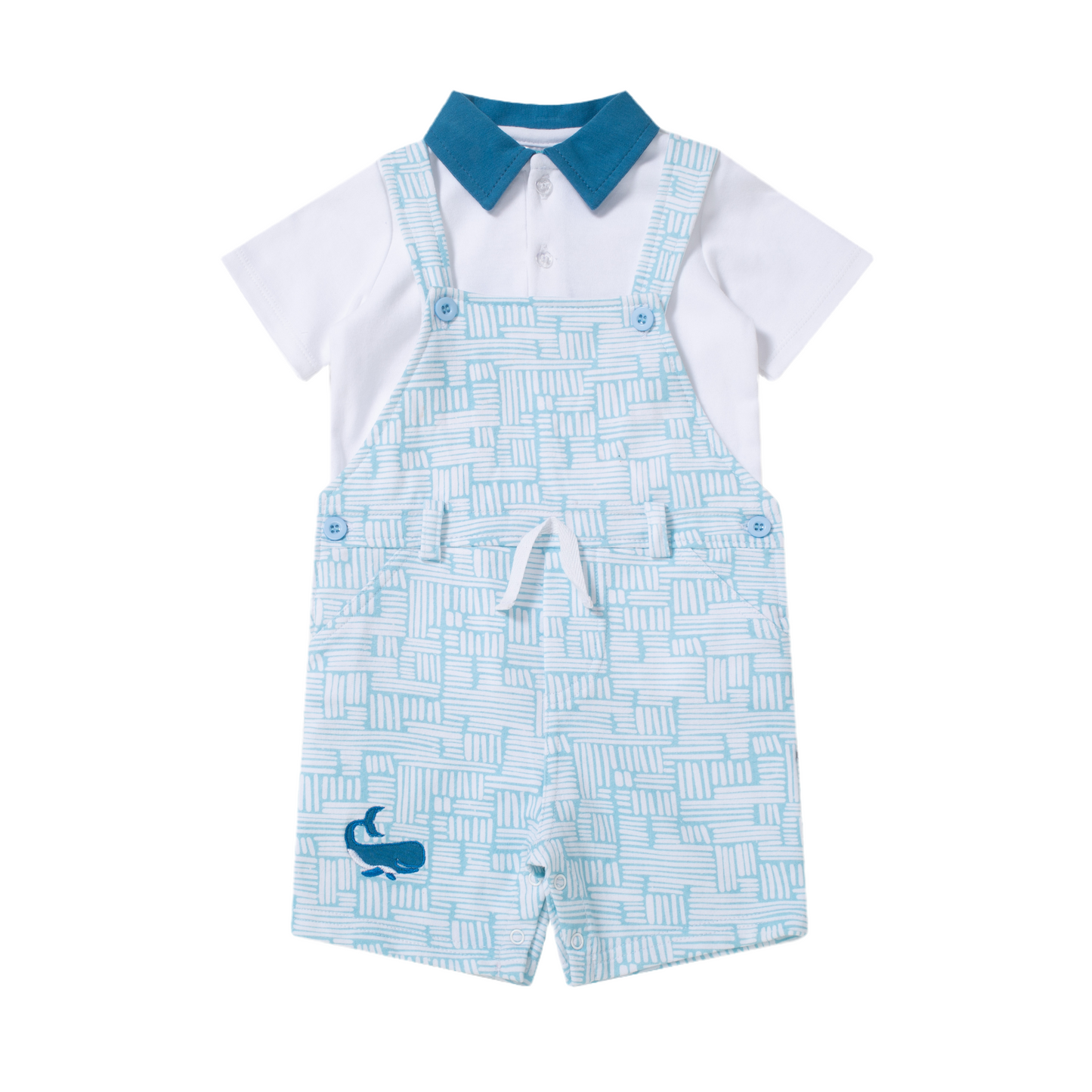 Set 2 piezas marinero azul celeste bebe niño Kobytin