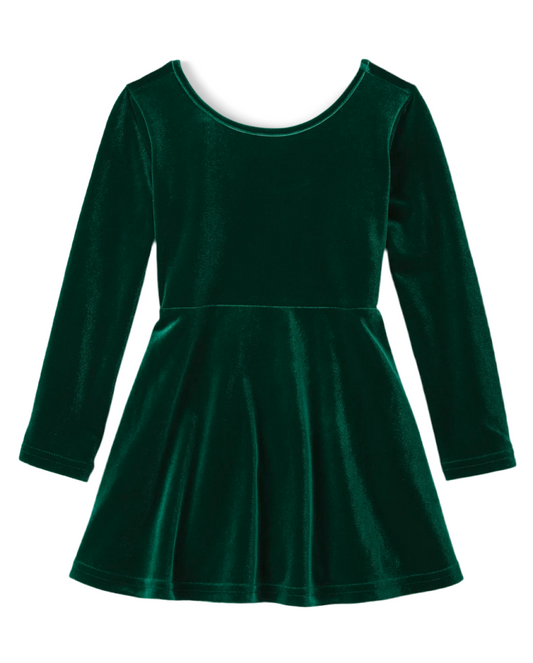 Vestido verde niña velvet Children's Place 12m a 16 años