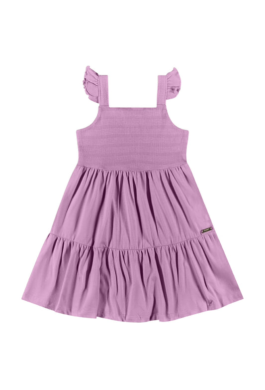 Vestido morado quimbykids niña 34187