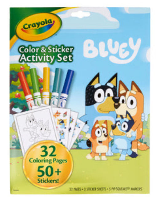 Bluey juguete libro colorear marcadores y stickers