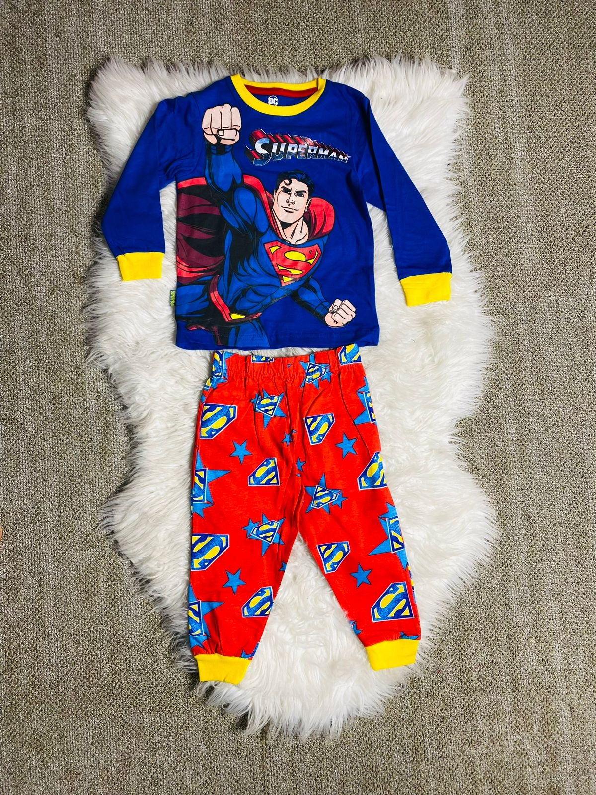 Set 2 piezas pijama superman niño