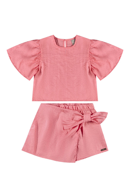 Set 2 piezas quimbykids short y camisa rosada 34172