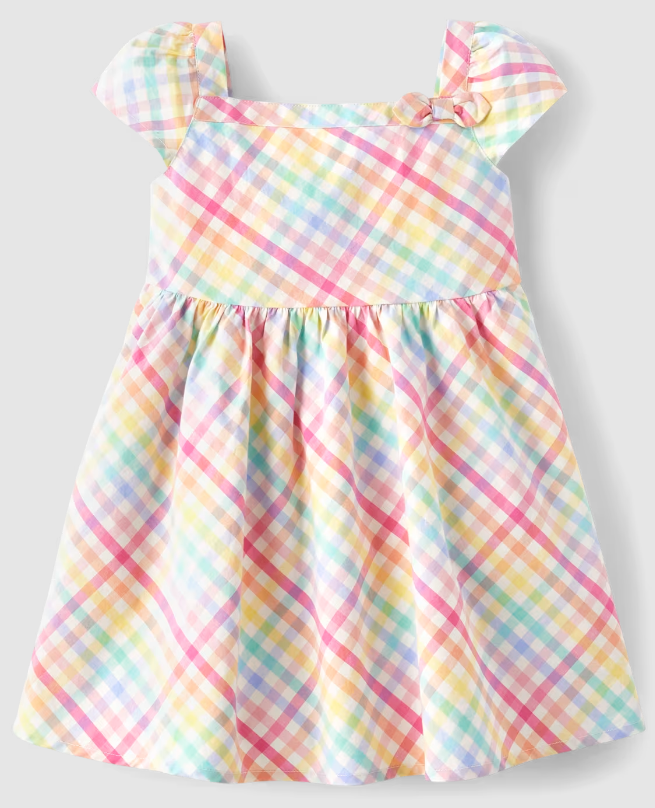 Vestido cuadros colores niña Gymboree