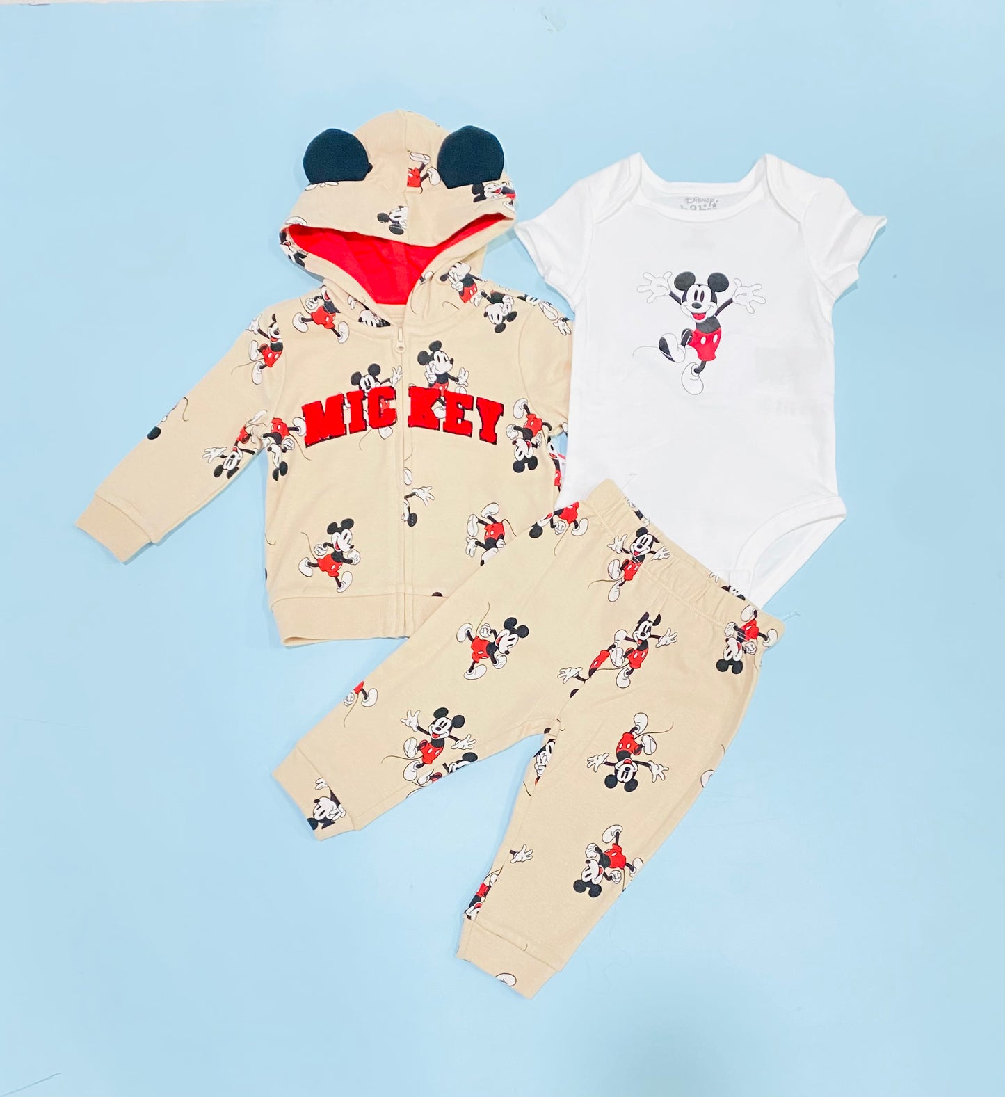 Set 3 piezas bebe mickey mouse disney