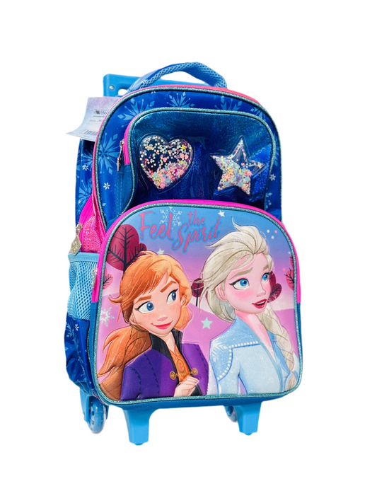 Mochila azul Frozen ruedas 8338024001327