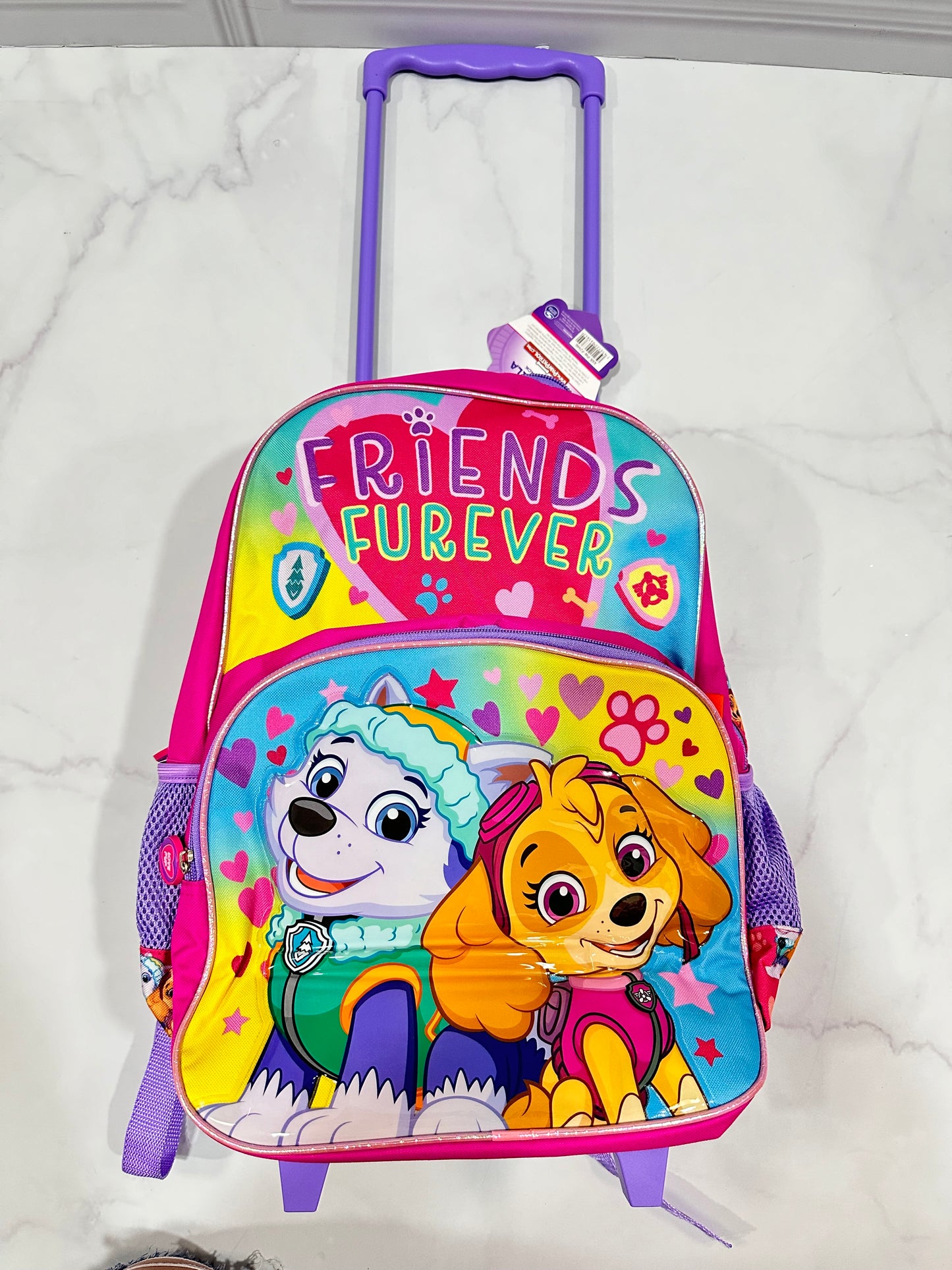 Mochila con ruedas y Lonchera Sky Paw patrol con termo y pana