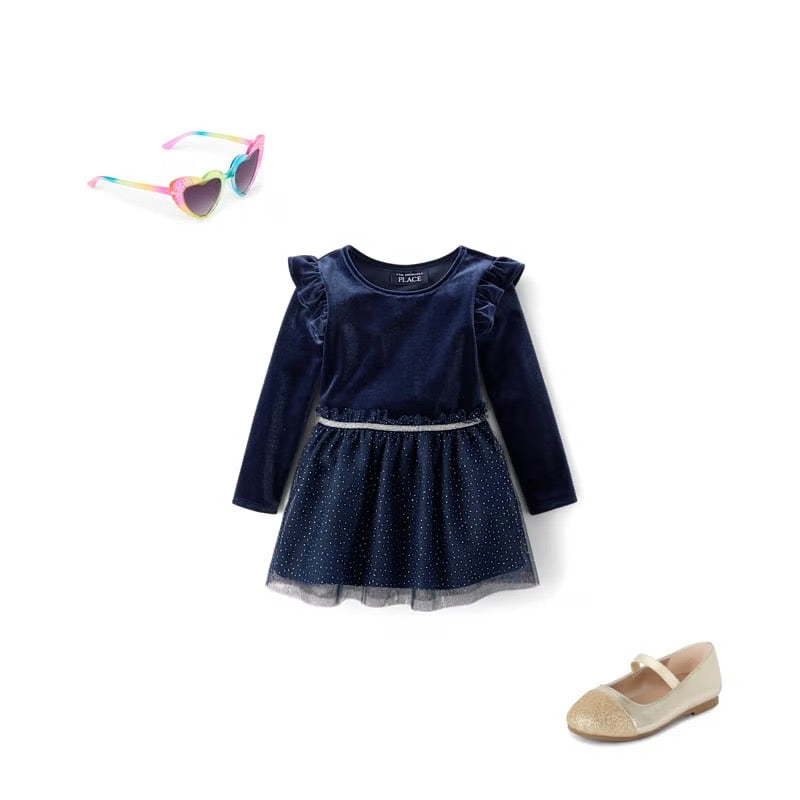 Vestido azul brillante childrens place bebé 38839536