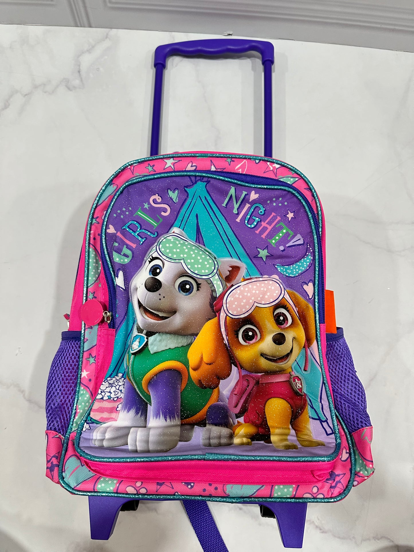 Mochila con ruedas y Lonchera Sky Paw patrol con termo y pana