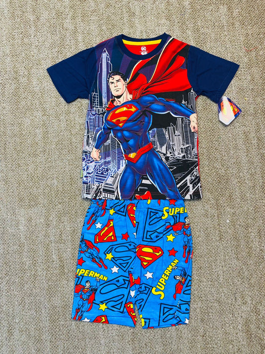 Set 2 piezas short camisa superman Niño