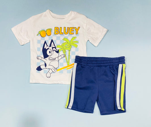 Set 2 piezas short camisa Bluey niño