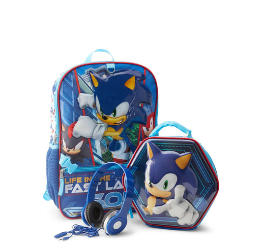 Mochila sonic lonchera audifonos