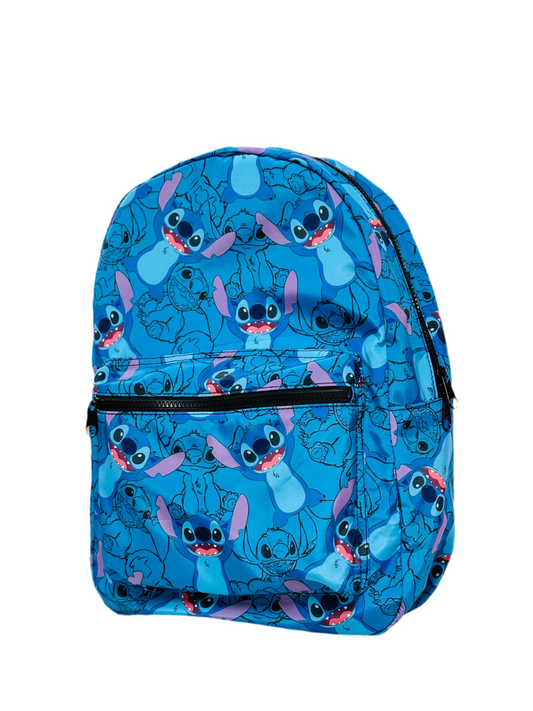 Mochila stitch mediana niña azul 17 pulgadas