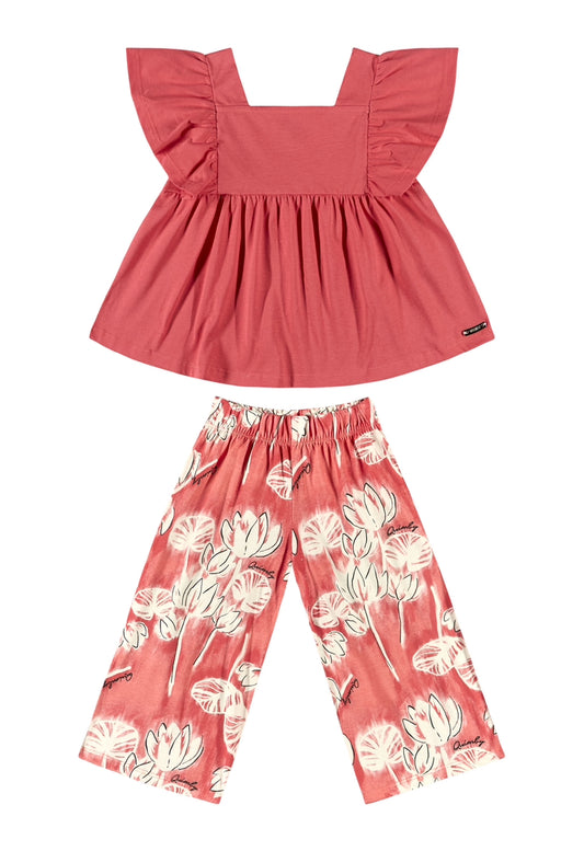 Set 2 piezas quimbykids pantalon camisa roja 34188