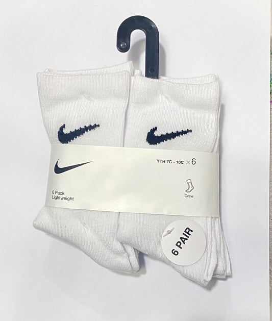 Set 6 pares Calcetines blancos Nike