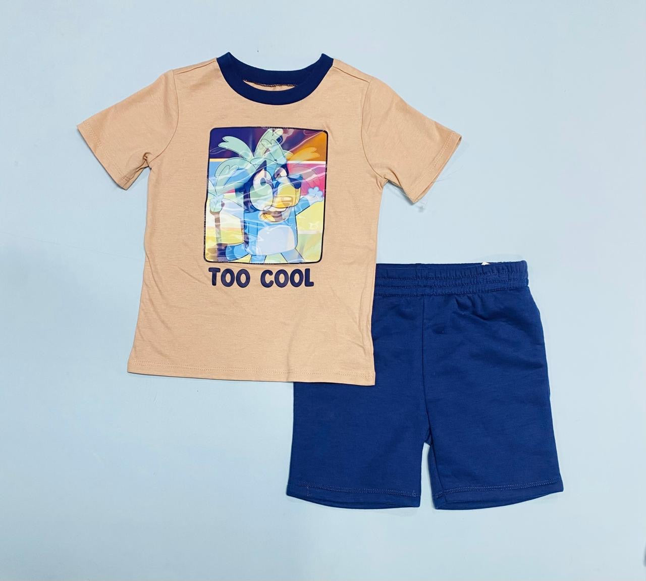 Set 2 piezas short camisa Bluey niño