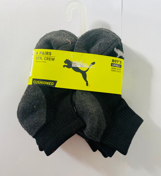 Calcetines negro gris puma 6 pares