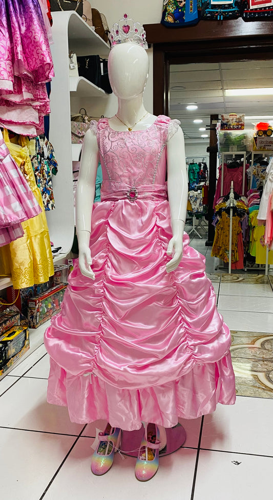 Vestido disfraz princesa rosado