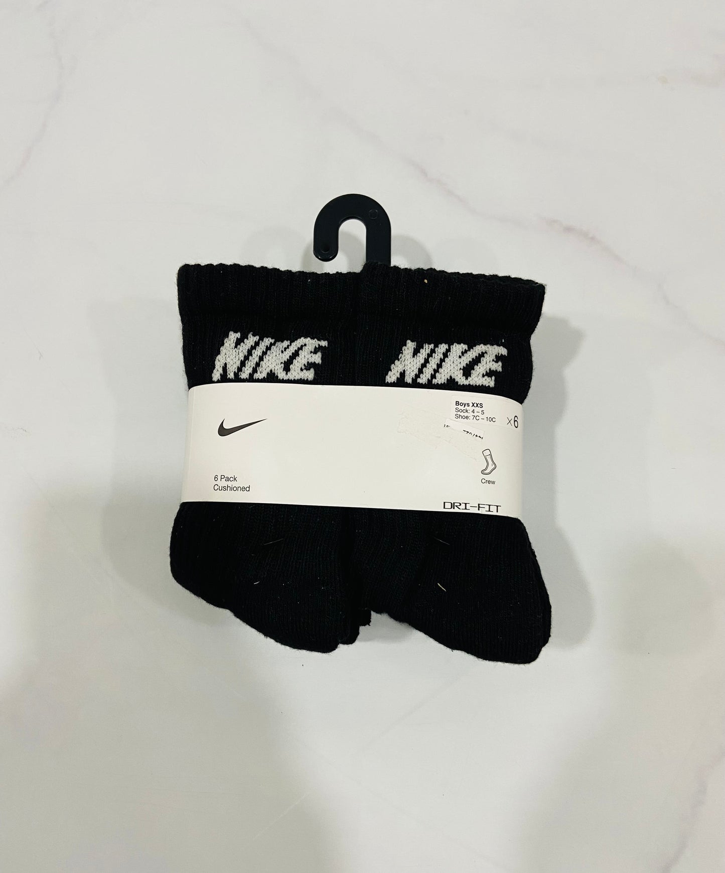 Calcetines altos 6 pack negros Nike niña niño. 96327