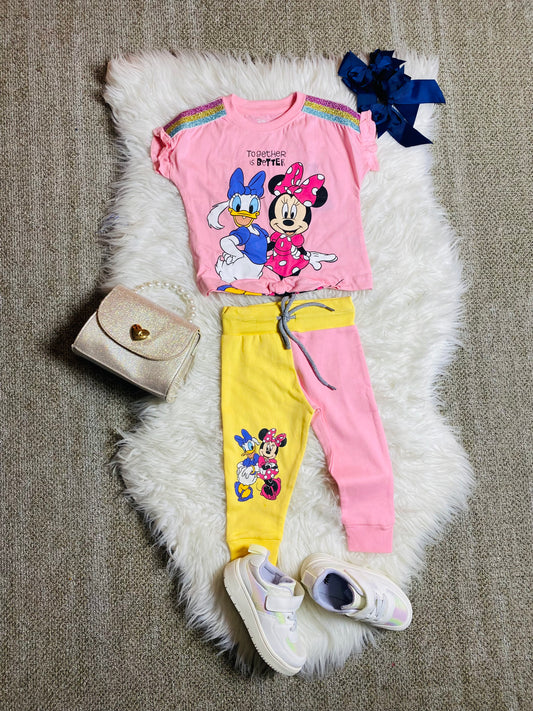 Conjunto Set 2 piezas rosado bebé niña Minnie Disney