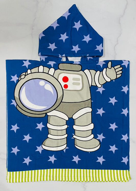 toalla de baño astronauta azul niño