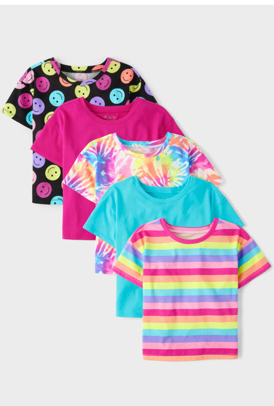 Set 5 camisas Children's Place niña 4-14