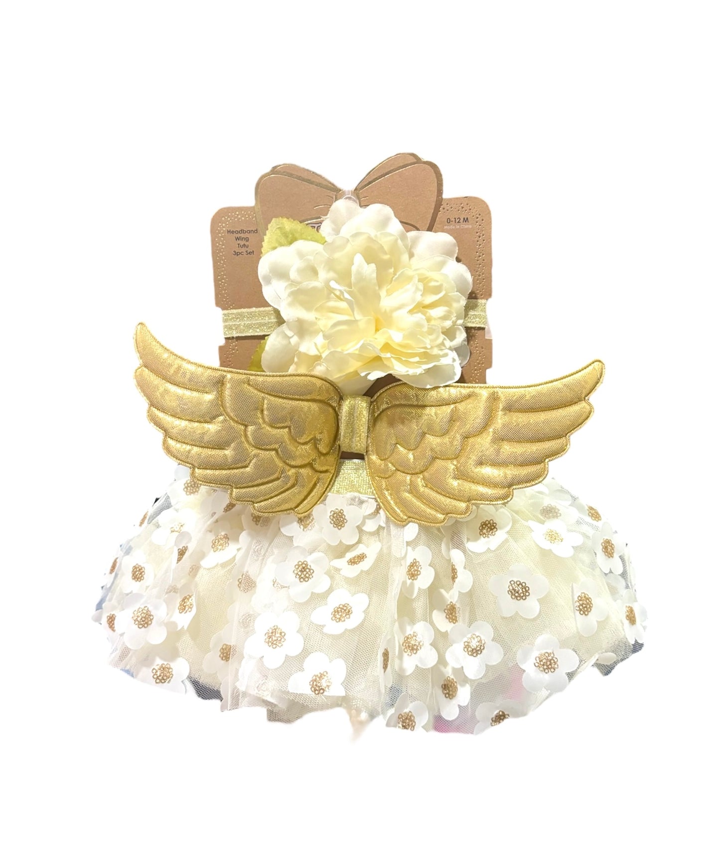 Falda set tutu y Diadema bebé ángel