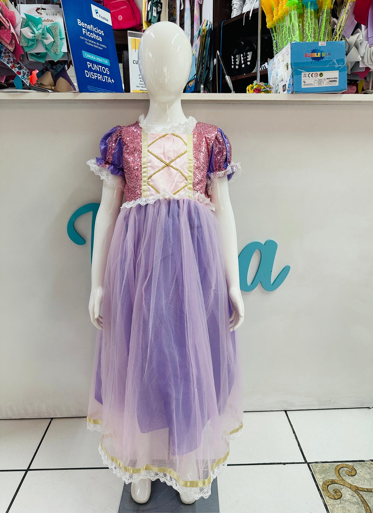 Vestido Disfraz Rapunzel