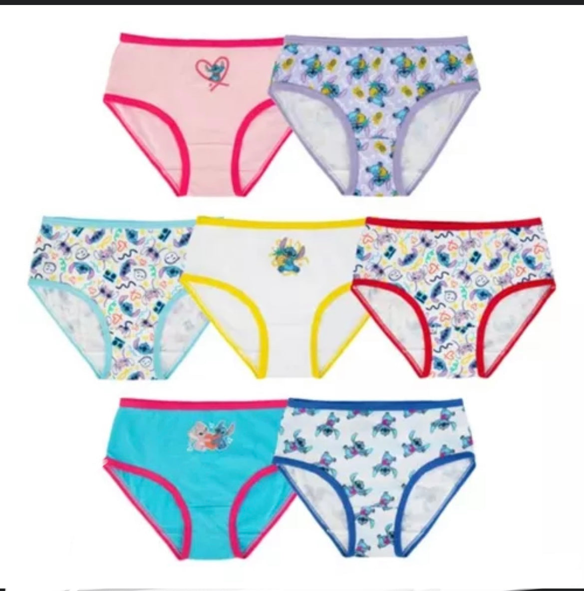 Ropa interior 7 pack Stitch Disney pantie niña