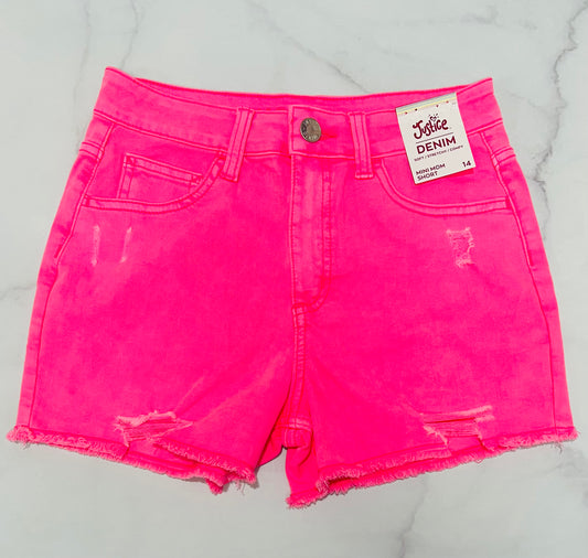 Short jeans rosado roto Denim niña