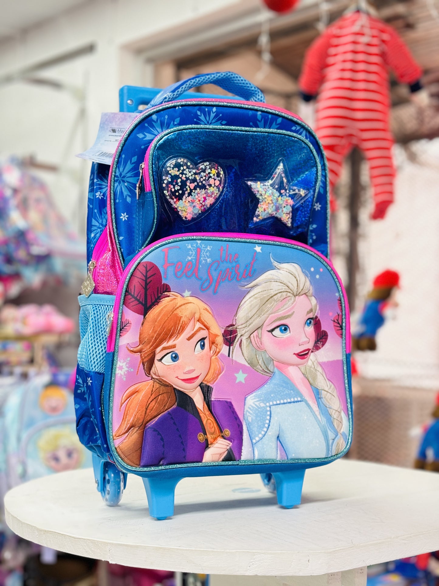 Mochila azul Frozen ruedas 8338024001327