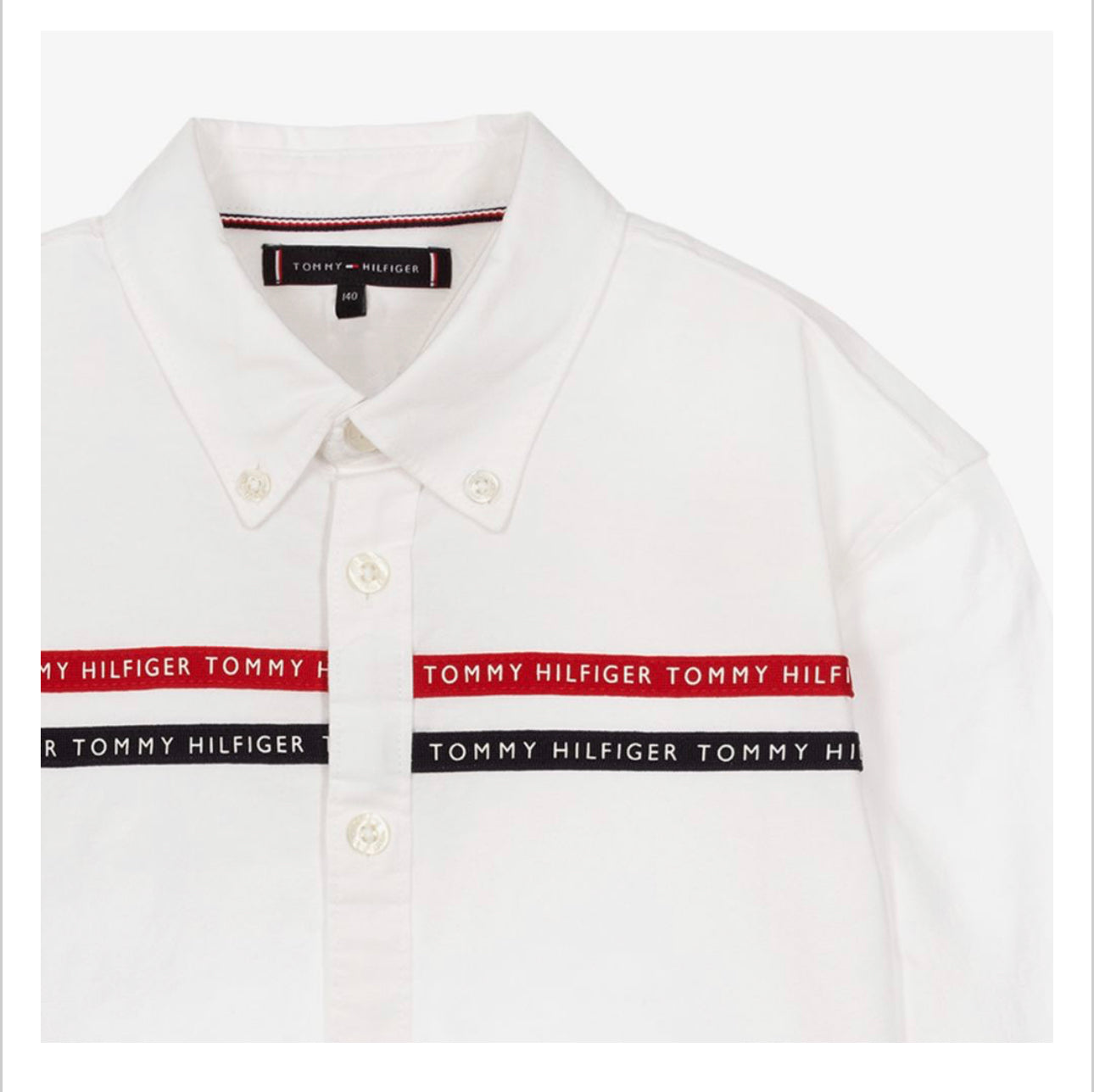 Camisa blanca formal Tommy  Hilfiger niño