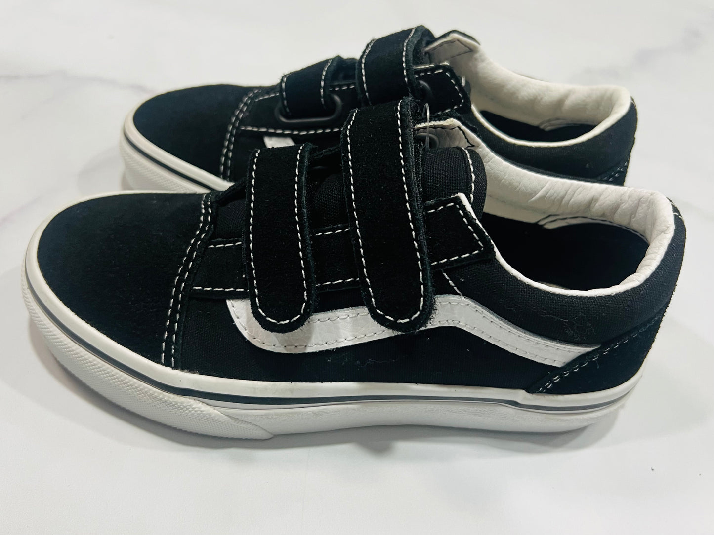 Tenis vans d/pegar negros blanco