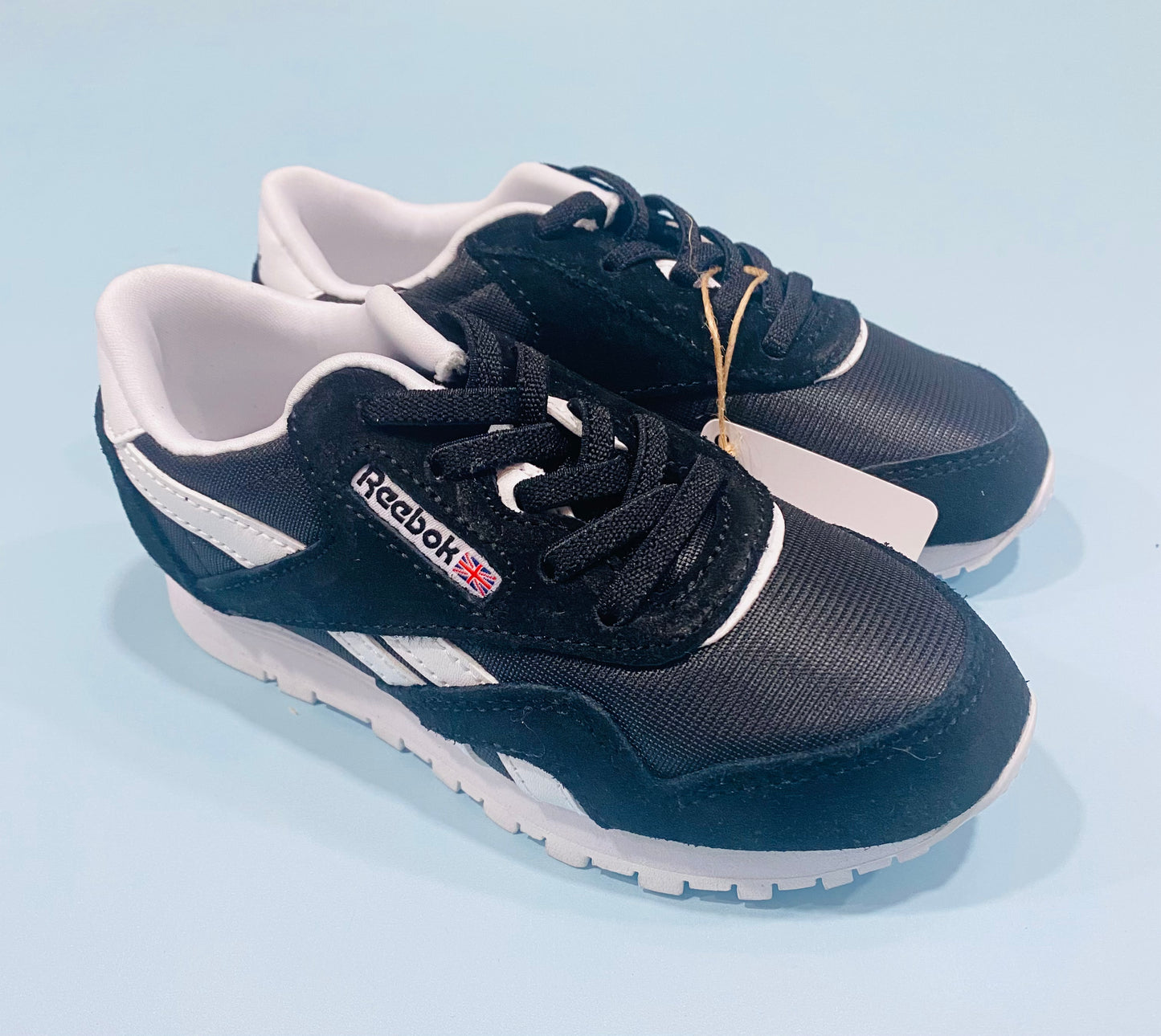 Tenis negros reebok unisex niña niño