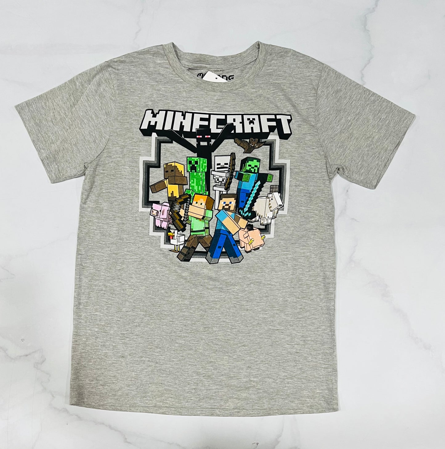 Camisa gris Minecraf Niño