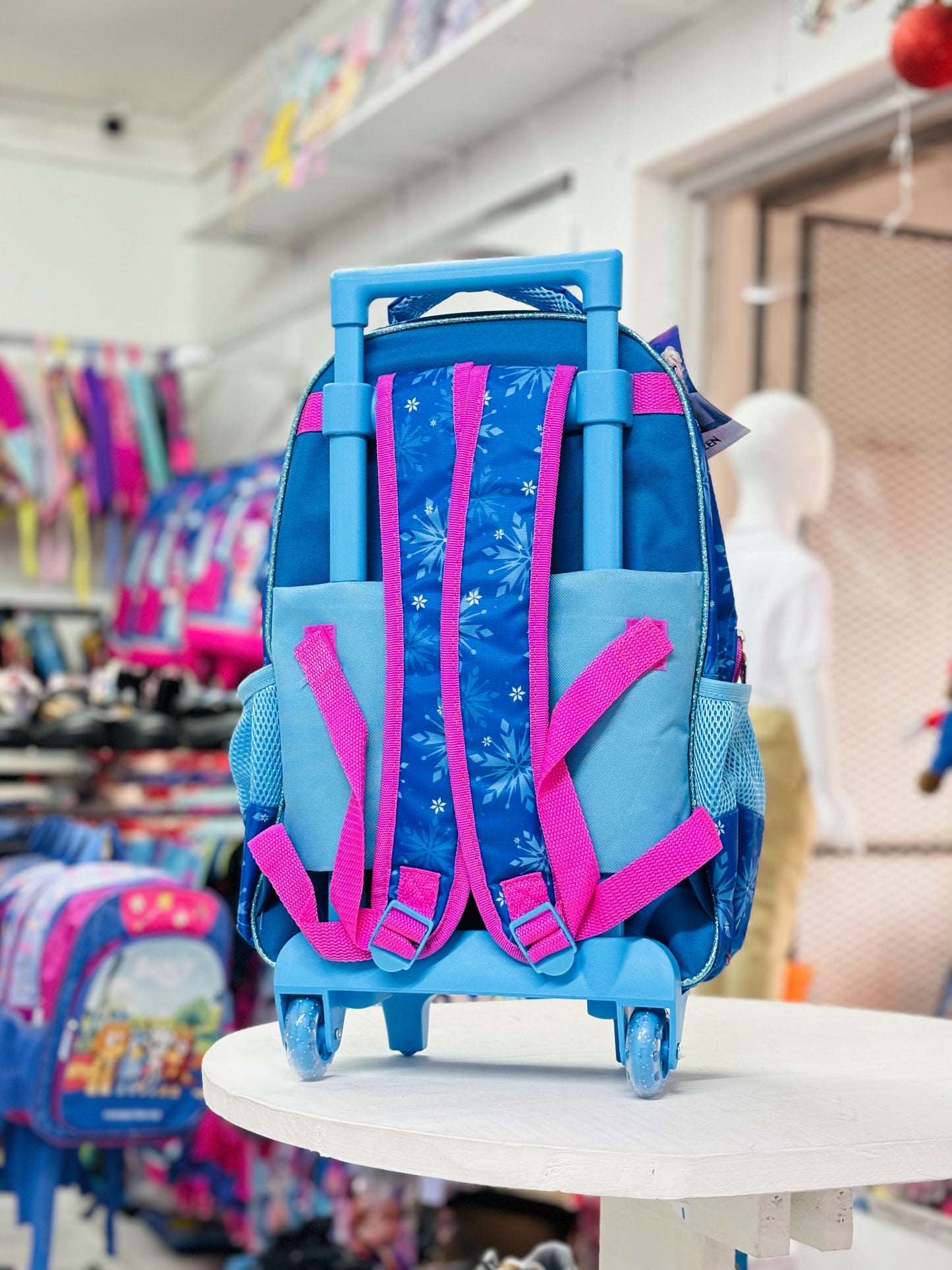 Mochila azul Frozen ruedas 8338024001327