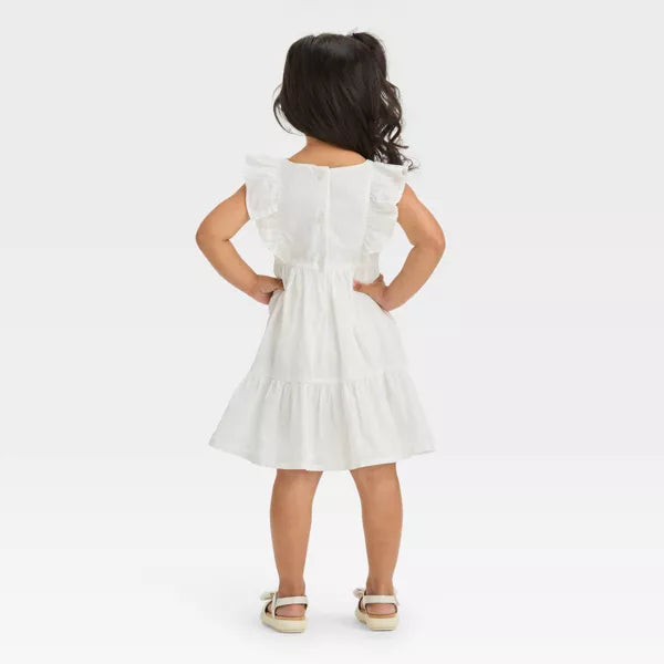 Vestido blanco Oshkosh revuelos niña