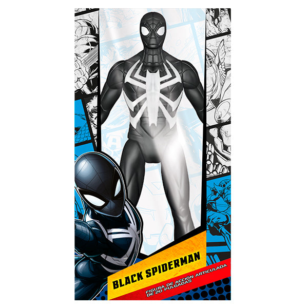 Juguete figura de Black Spiderman 20" Marvel MTBSP2001