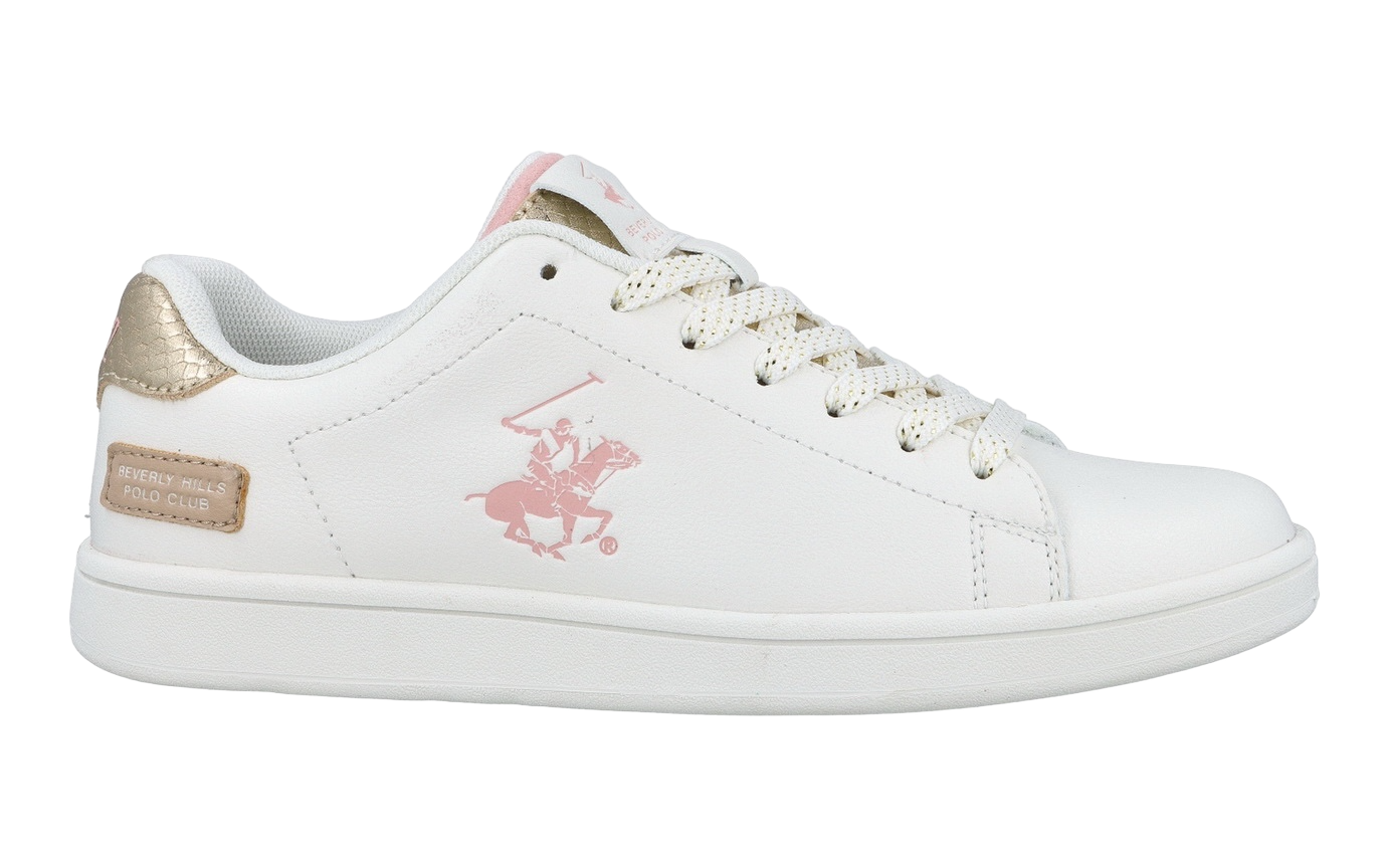 Tenis blancos Polo adulto mujer o niña grande MARLY-WHGD-W5-B