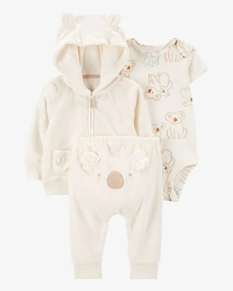 Set 3 piezas blanco carters niño