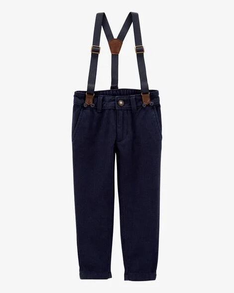 Pantalon azul formal con tirantes Oshkosh niño