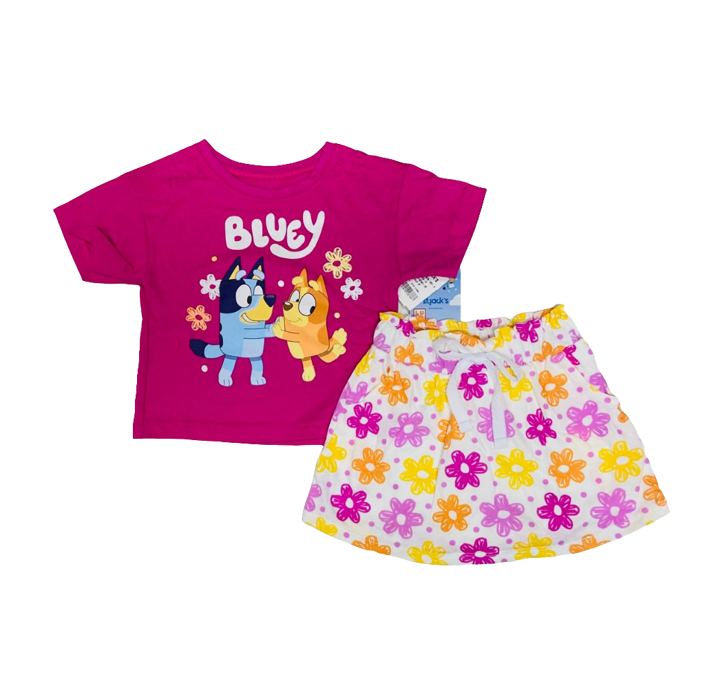 Set Camisa Rosa Falda Flores Bluey St. Jack's 2000142501