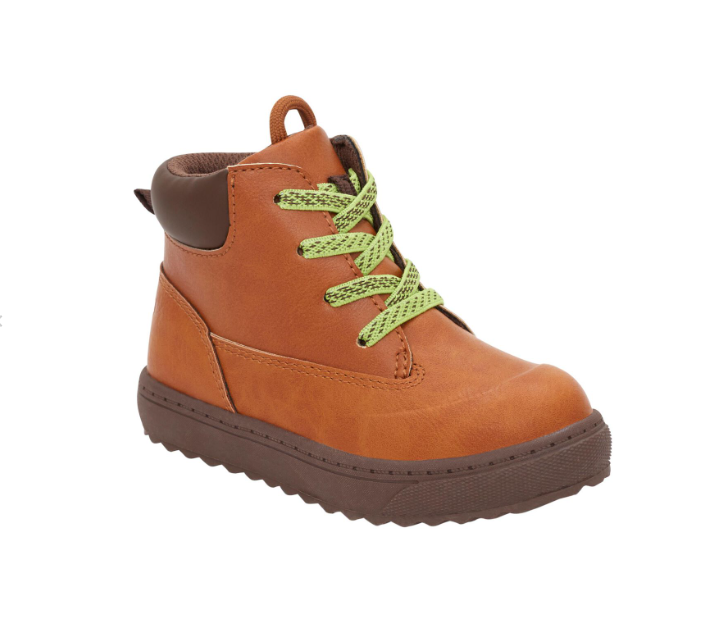 Burritos botines café Oshkosh botas niña niño unisex