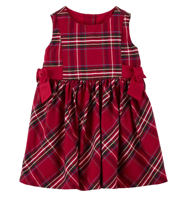 Vestido rojo cuadros carters 0-14 años